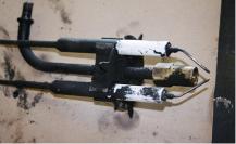 Oil burning boiler ignitor.